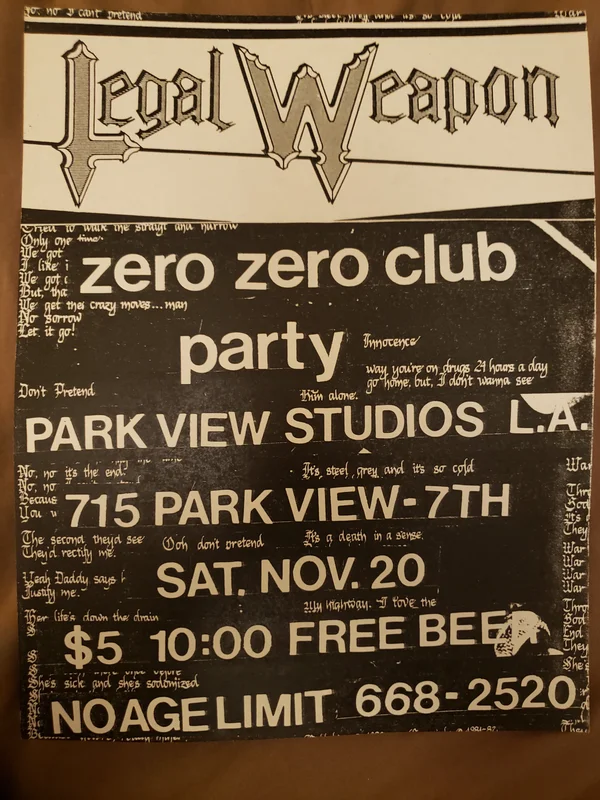 $10 PUNK FLYER - (8.5 x 11) LEGAL WEAPON