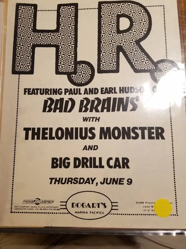 $10 PUNK FLYER - BAD BRAINS BIG DRILL CAR
