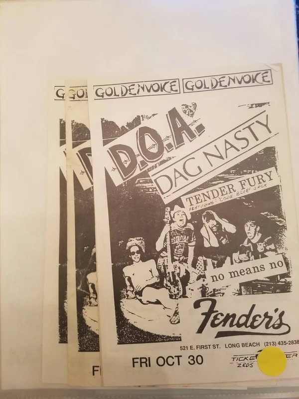 $10 PUNK FLYER D.O.A DOA DAG NASTY