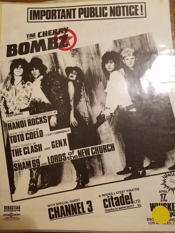 $10 PUNK FLYER - HANOI ROCKS CLASH GEN X SHAM 69