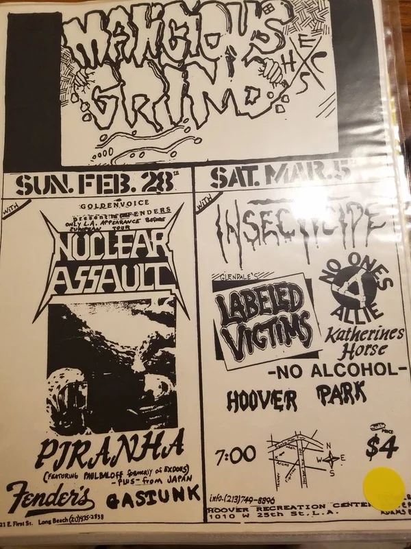 $10 PUNK FLYER - MALICIOUS GRIND NUCLEAR ASSAULT