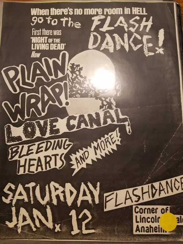 $10 PUNK FLYER - PLAIN WRAP LOVE CANAL BLEEDING HEARTS