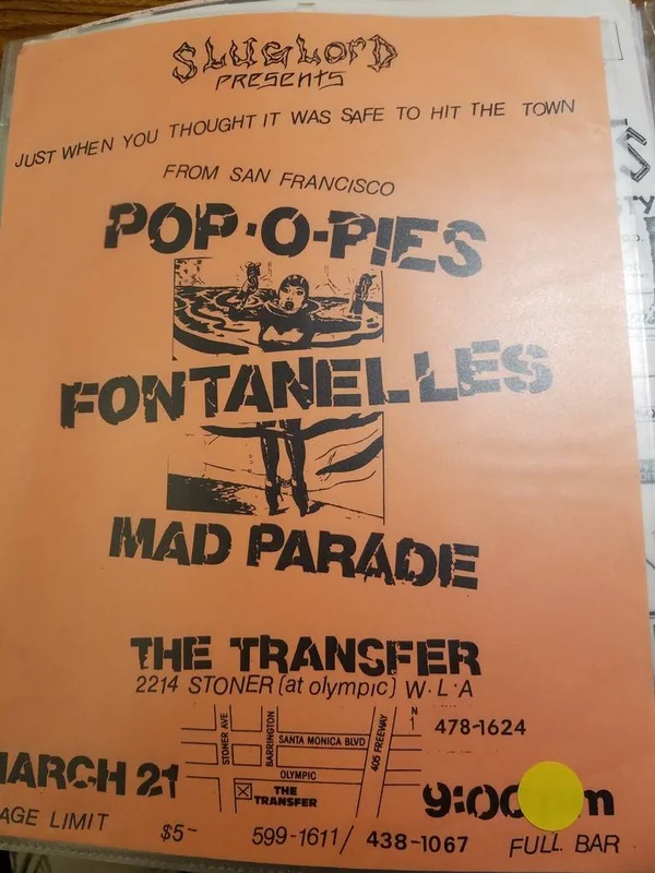 $10 PUNK FLYER - POP-O-PIES FONTANELLES MAD PARADE