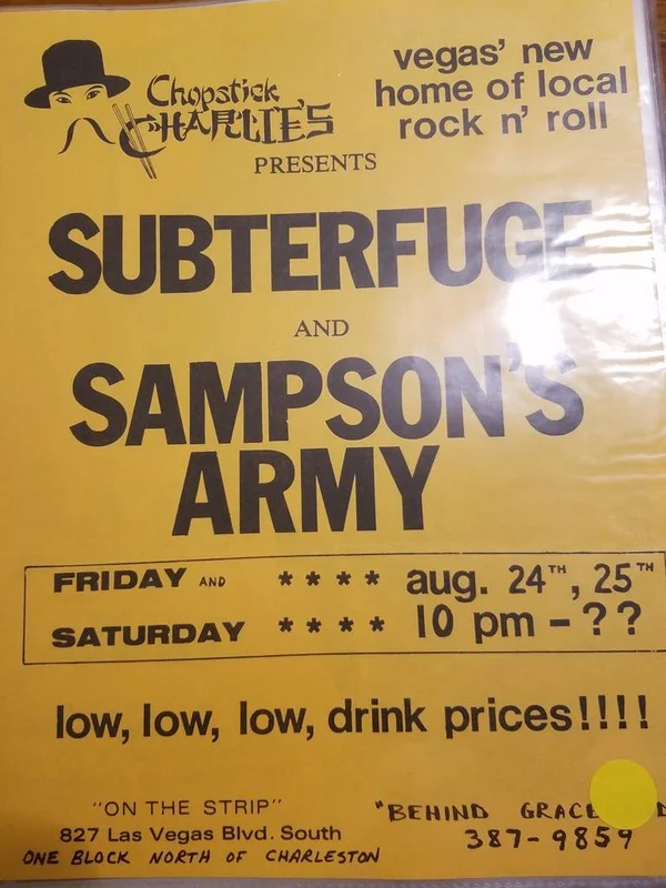 $10 PUNK FLYER - SUBERFUGE SAMPSON'S ARMY