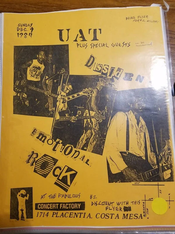 $10 PUNK FLYER - UAT DISSIDENCE