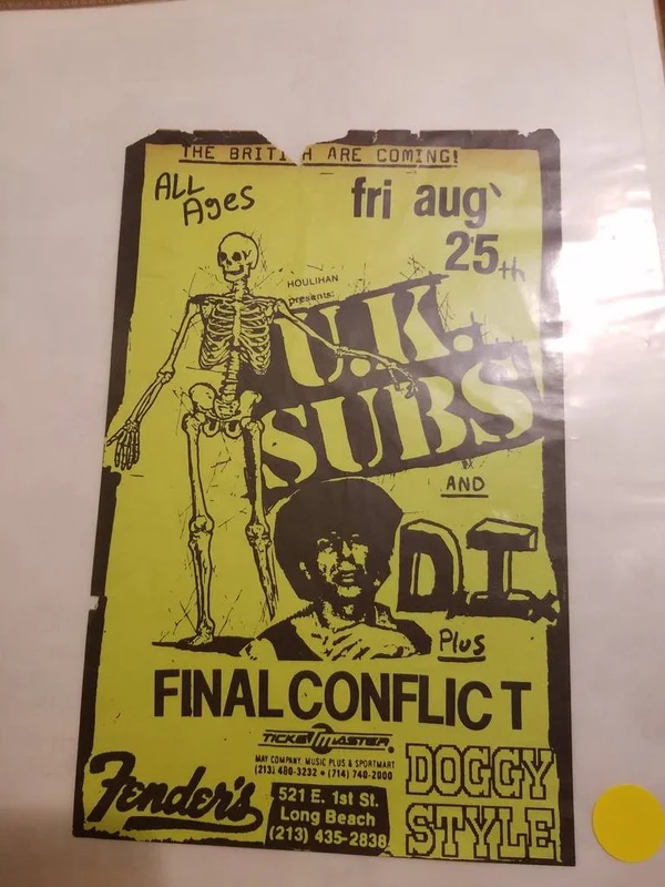 $10 PUNK FLYER - UK SUBS DI FINAL CONFLICT