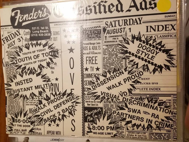 PUNK FLYER - YOUTH OF TODAY INSTED RESISTANT MILITIA DISSENSION