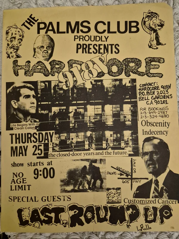 $15 PUNK FLYER - (11x8.5) Hardcore 918V Last Round Up