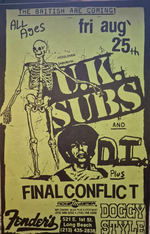 $15 PUNK FLYER - (5.5x8.5) UK Subs Final Conflict