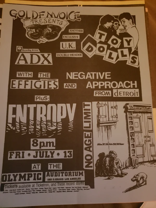 $15 PUNK FLYER - (8.5 x 11) ADX EFFIGIES TOY DOLLS