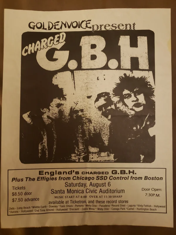 $15 PUNK FLYER - (8.5 x 11) GBH
