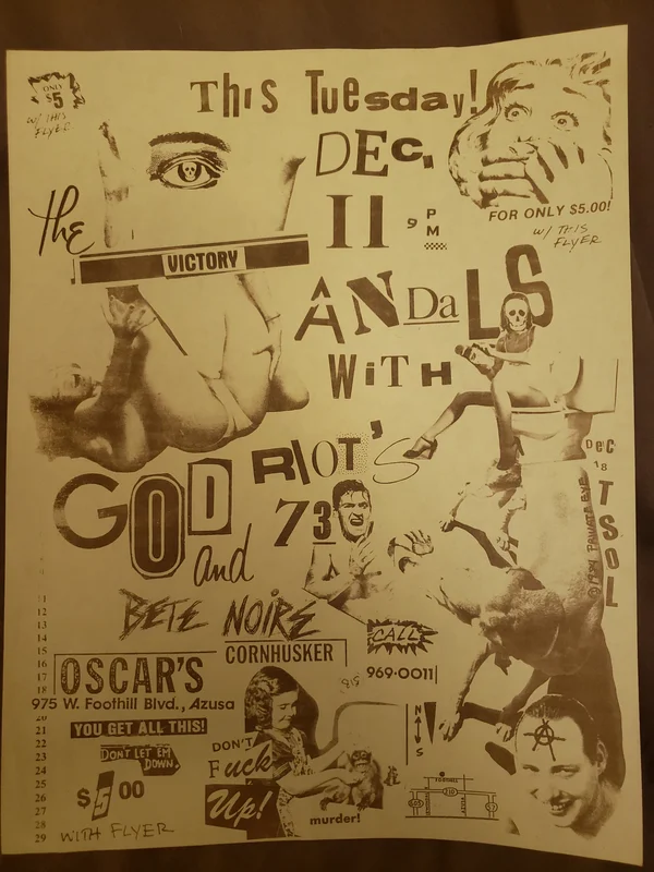 $15 PUNK FLYER - (8.5 x 11) VANDALS
