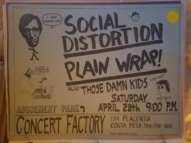 $15 PUNK FLYER SOCIAL DISTORTION PLAIN WRAP