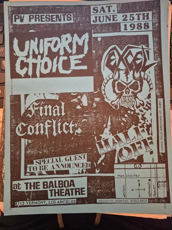$20 PUNK FLYER  (8.5 x 11) Uniform Choice Excel