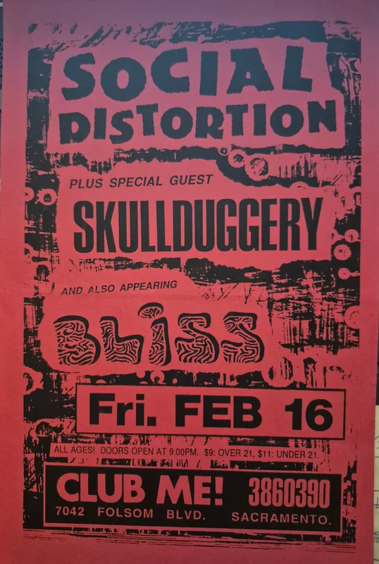 $20 PUNK FLYER  (8.5 x 4.5) Social Distortion
