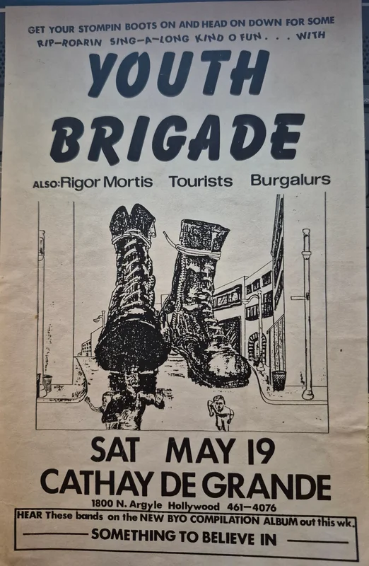 $20 PUNK FLYER  (8.5 x 4.5) Youth Brigade