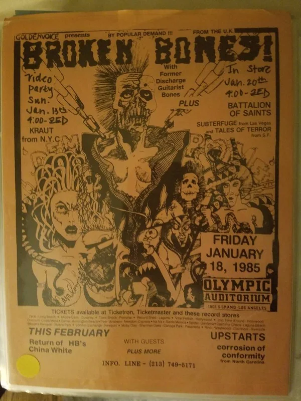 $20 PUNK FLYER - BROKEN BONES BATTALION OF SAINTS