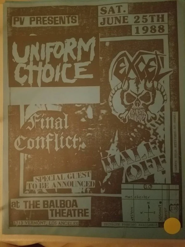 $20 PUNK FLYER - UNIFORM CHOICE FINAL CONFLICT EXCEL