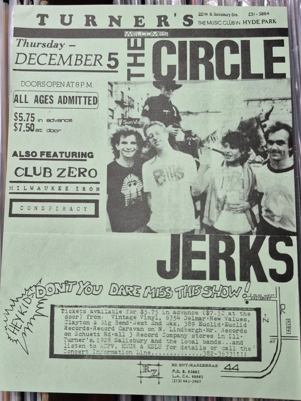 $25 PUNK FLYER (8.5 x 5.5) CIRCLE JERKS