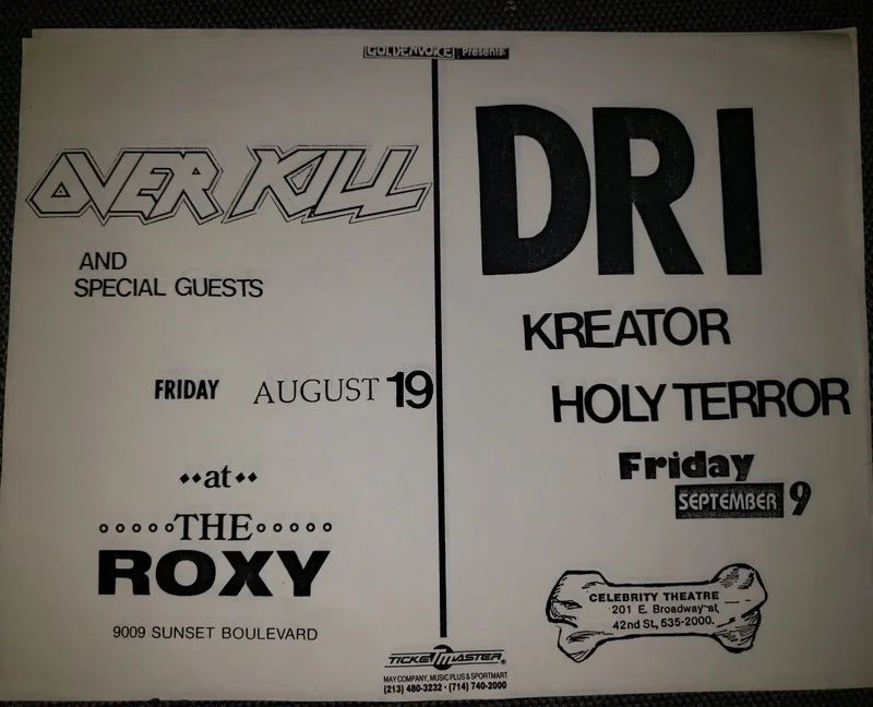 $25 PUNK FLYER - OVER KILL (8.5X11)