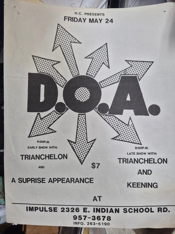 $30 PUNK FLYER - (8.5 X 11) DOA