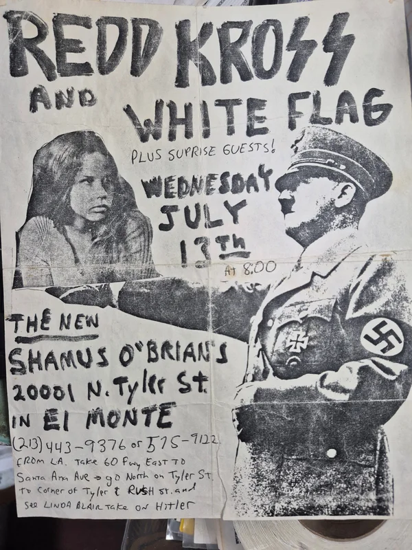 $30 PUNK FLYER - (8.5 X 11) REDD KROSS WHITE FLAG