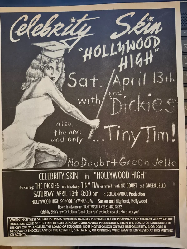 $30 PUNK FLYER - (8.5x11) Dickies No Doubt