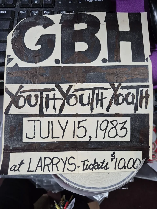 $30 PUNK FLYER - (8.5x11) GBH YOUTH YOUTH YOUTH