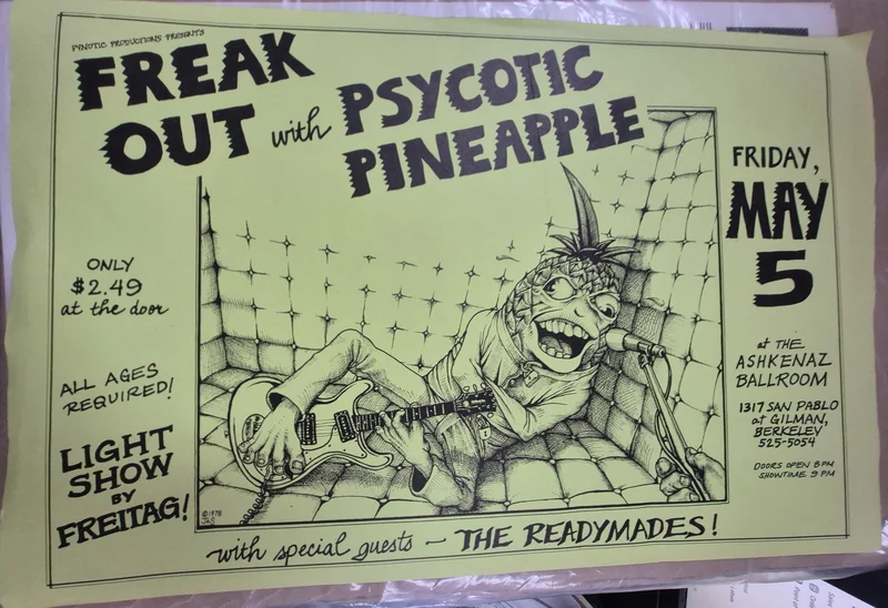 $40 PUNK FLYER (11 x 17) PSYCHOTIC PINEAPPLE