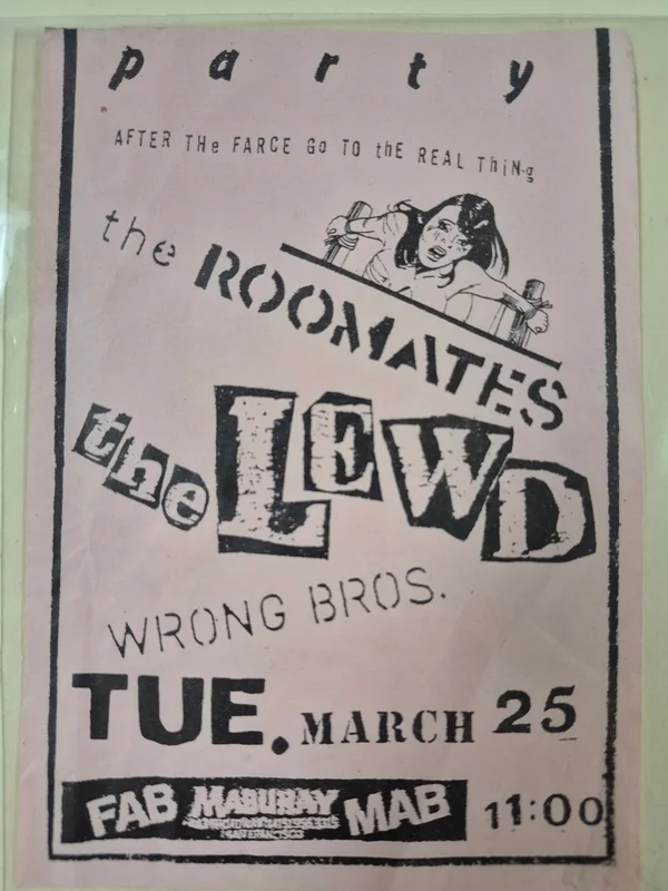$40 PUNK FLYER - (5.5 x 4) Lewd Roomates Wrong Bros