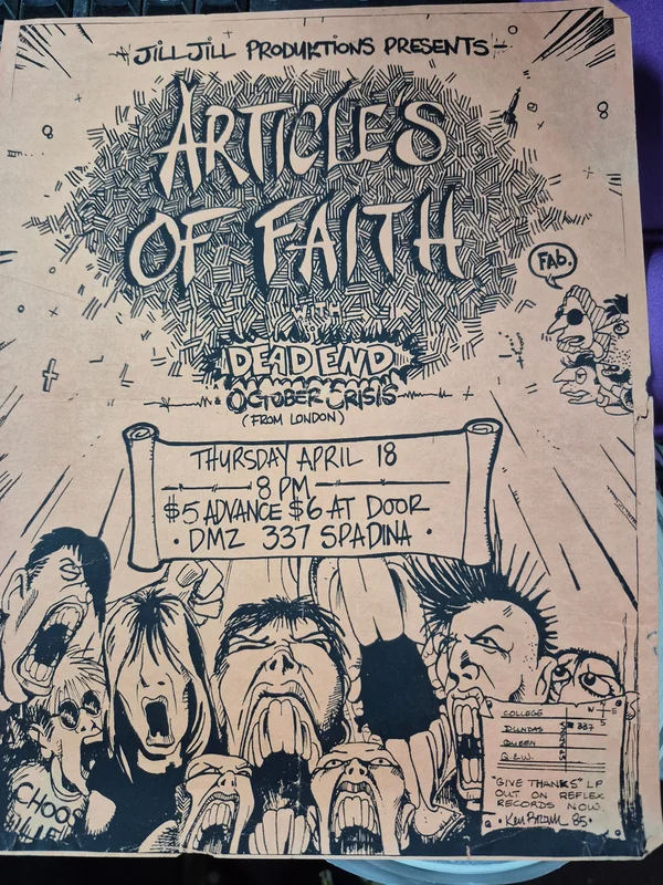 $40 PUNK FLYER (8.5 x 11) ARTICLES OF FAITH