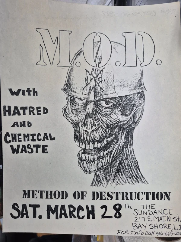 $40 PUNK FLYER (8.5 x 11) METHOD OF DESTRUCTION