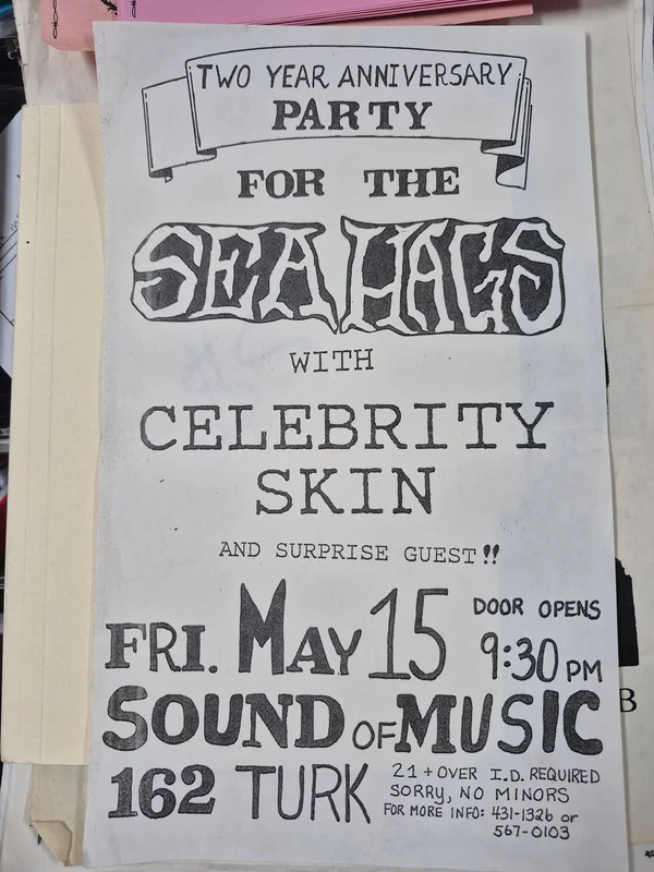 $5 PUNK FLYER - (14 x 8.5) Seahags Celebrity Skin