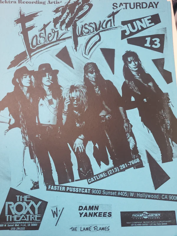 $5 PUNK FLYER -  Faster Pussycat (8.5X11)