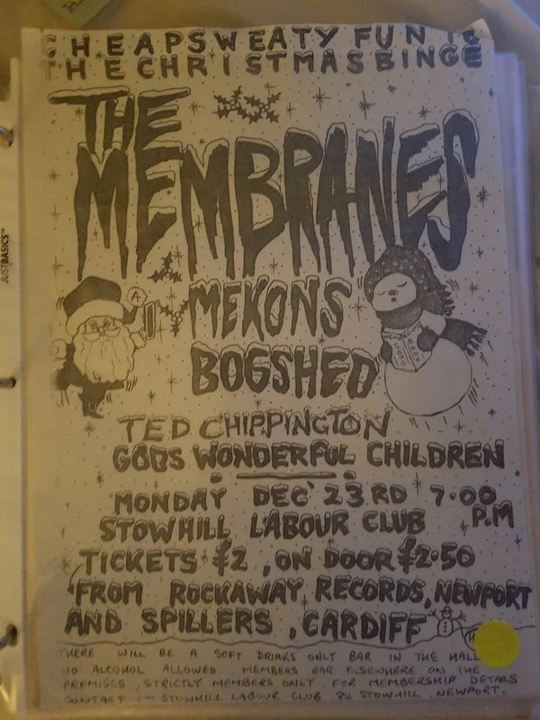 $5 PUNK FLYER - MEMBRANES MEKONS BOGSHED