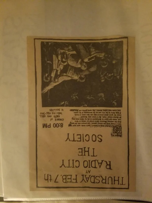 $5 PUNK FLYER - RADIO CITY THE SOCIETY