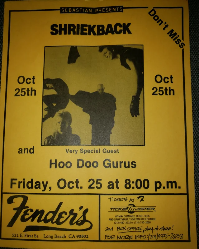 $5 PUNK FLYER - SHRIEKBACK (8.5X11)