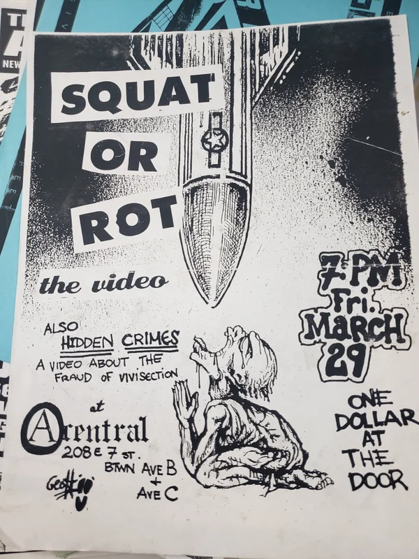 $5 PUNK FLYER -  Squat Or Rot (8.5X11)