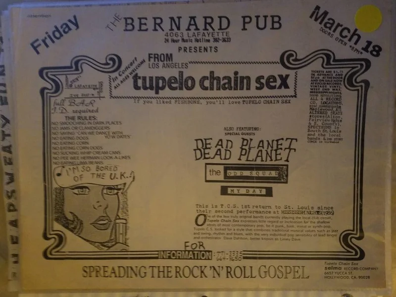 $5 PUNK FLYER - TUPELO CHAIN SEX DEAD PLANET