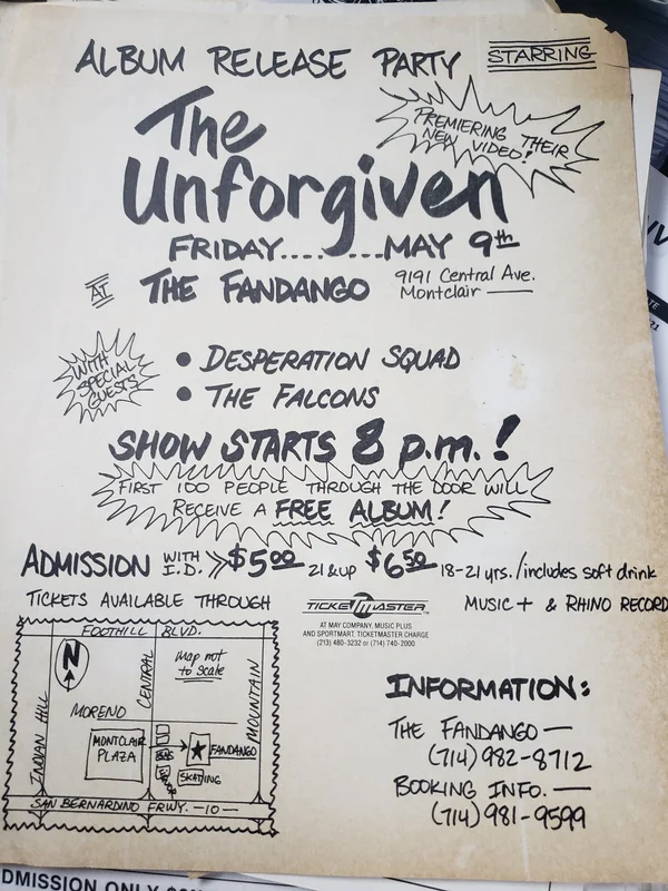 $5 PUNK FLYER -  Unforgiven (8.5X11)