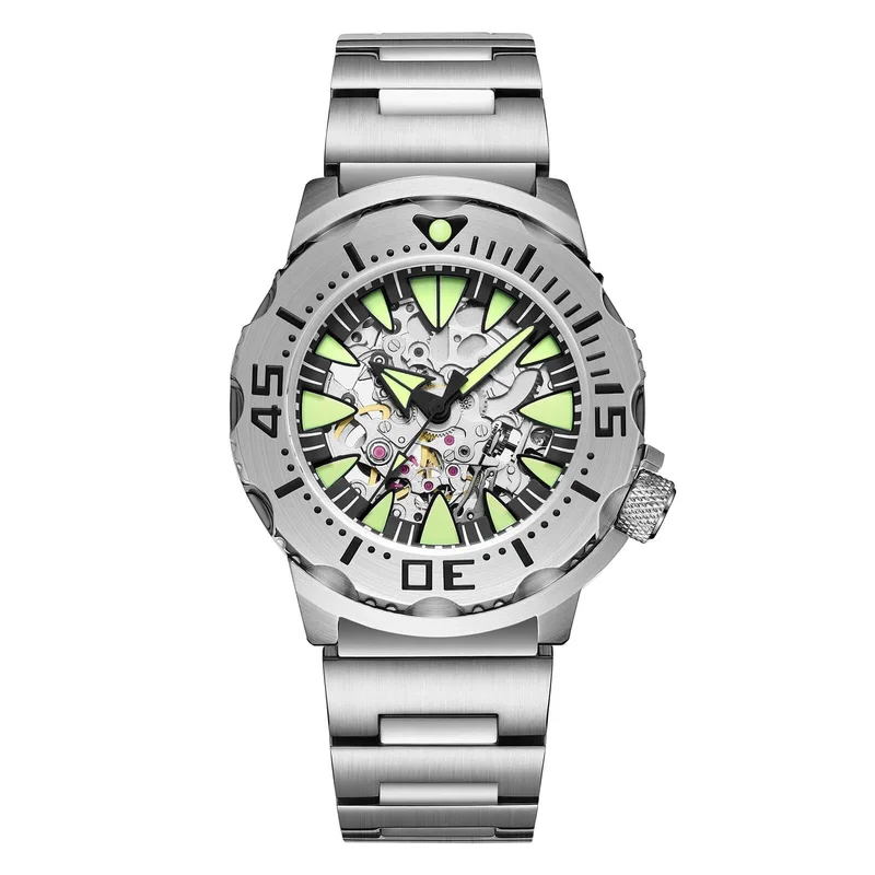 ADDIESDIVE OceanMonster Dive Watch AD2103-skeleton Orange