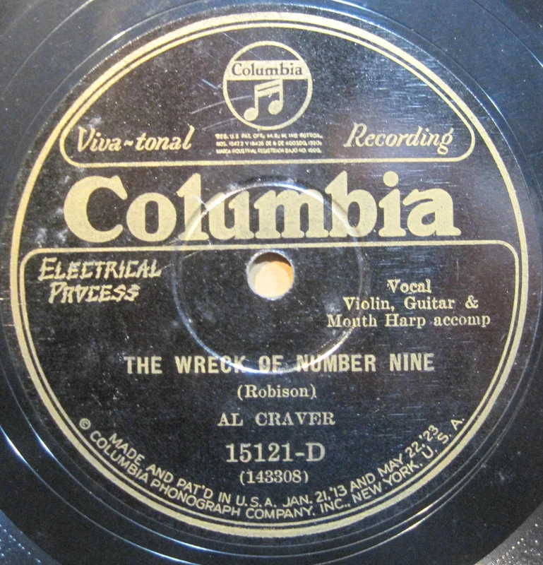 Al Craver - The Wreck of The Number Nine b/w The Wreck of The Royal Palm Express