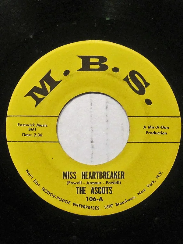 Ascots - Miss Heartbreaker b/w This Old Heartache