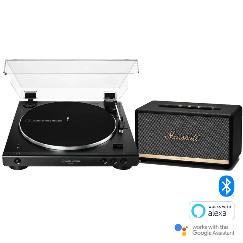 Audio Technica LP-60X + Marshall Stanmore II Black