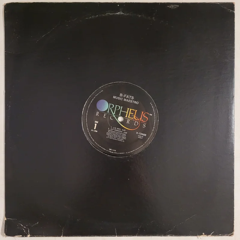 B-Fats - Music Maestro 12" Single