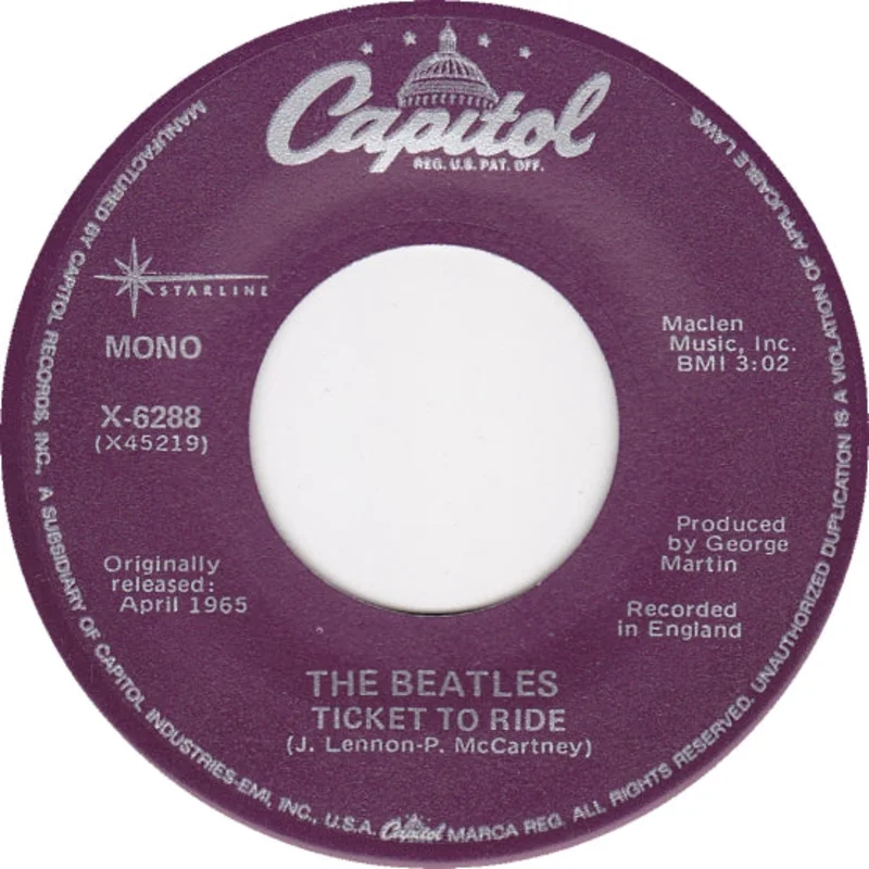Beatles - Ticket To Ride b/w Yes It Is