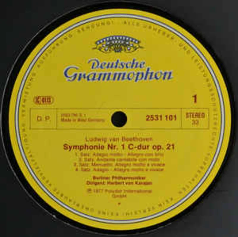 Beethoven* - Berliner Philharmoniker, Herbert von Karajan  Symphonien Nr. 1 - Nr. 2 (1978)