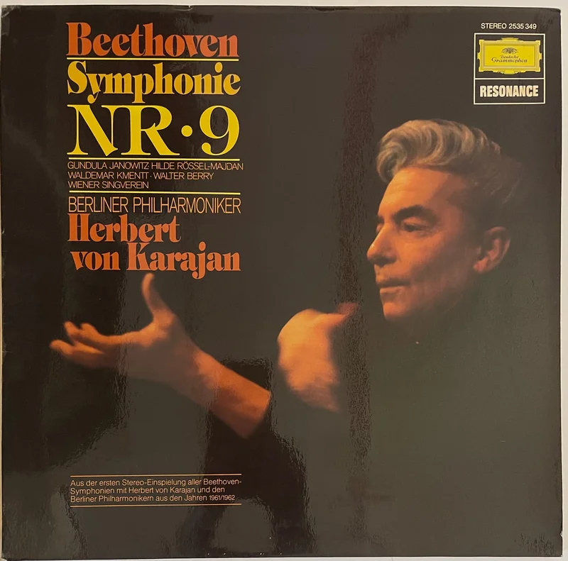 Beethoven, Gundula Janowitz  Hilde Rssel-Majdan, Waldemar Kmentt  Walter Berry, Wiener Singverein, Berliner Philharmoniker, Herbert von Karajan  Symphonie Nr9 Lp