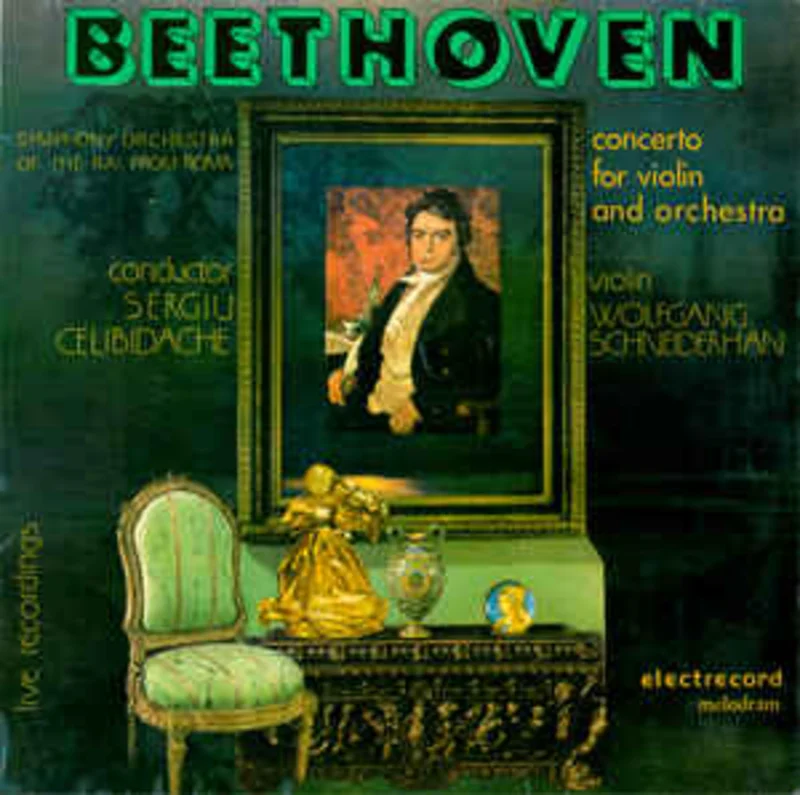 Beethoven* - Symphony Orchestra Of The RAI From Roma* Conductor : Sergiu Celibidache Violin : Wolfgang Schneiderhan  Concerto For Violin And Orchestra = Concert Pentru Vioara i Orchestra In Re Major Op. 61 (1986)