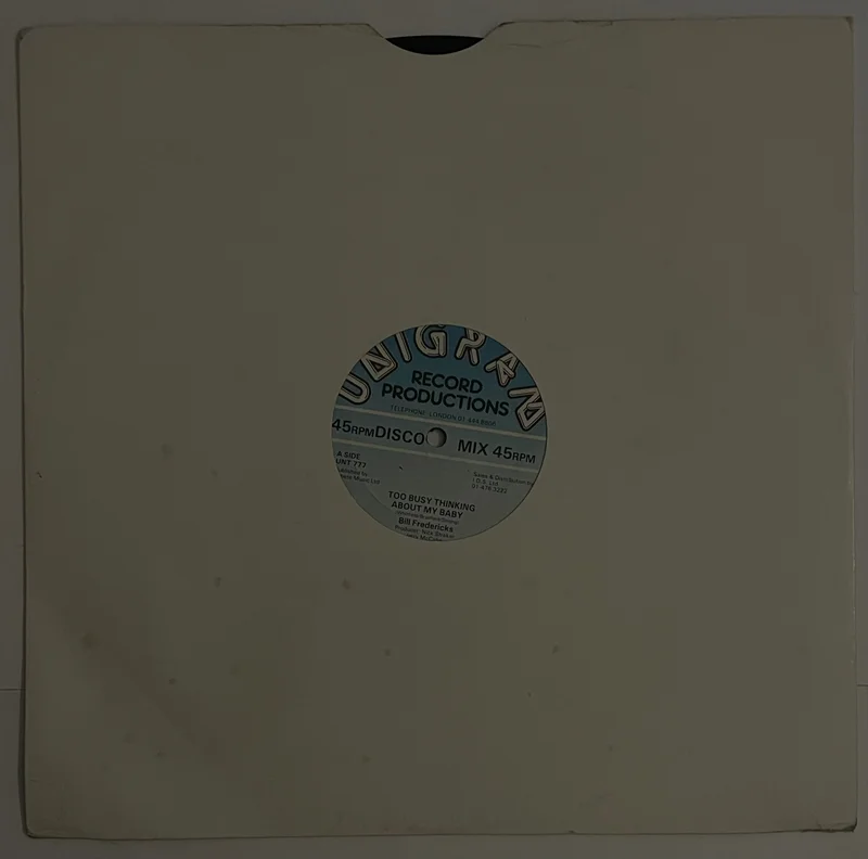 Bill Fredericks - Too Busy Thinking About My Baby 12" Single